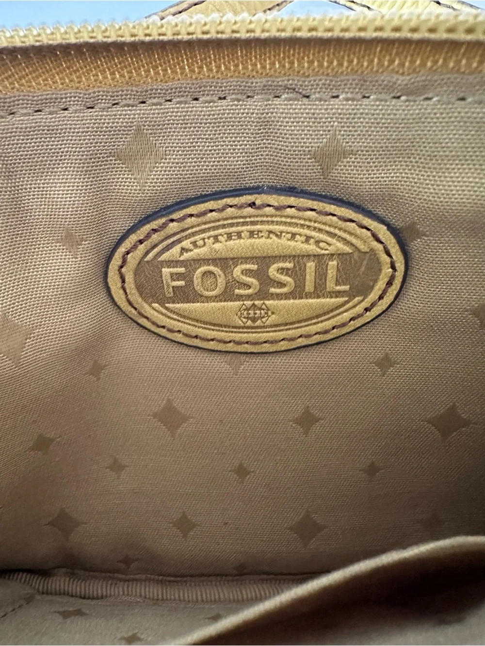 Fossil Chartreuse Leather Wristlet Clutch Applique Boho